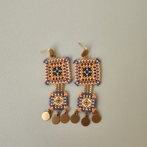 گوشواره میوکی طرح مربع - میوکی - کد 13
